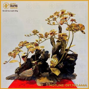 Quà tặng cây hoa lan mạ vàng 24k độc đáo