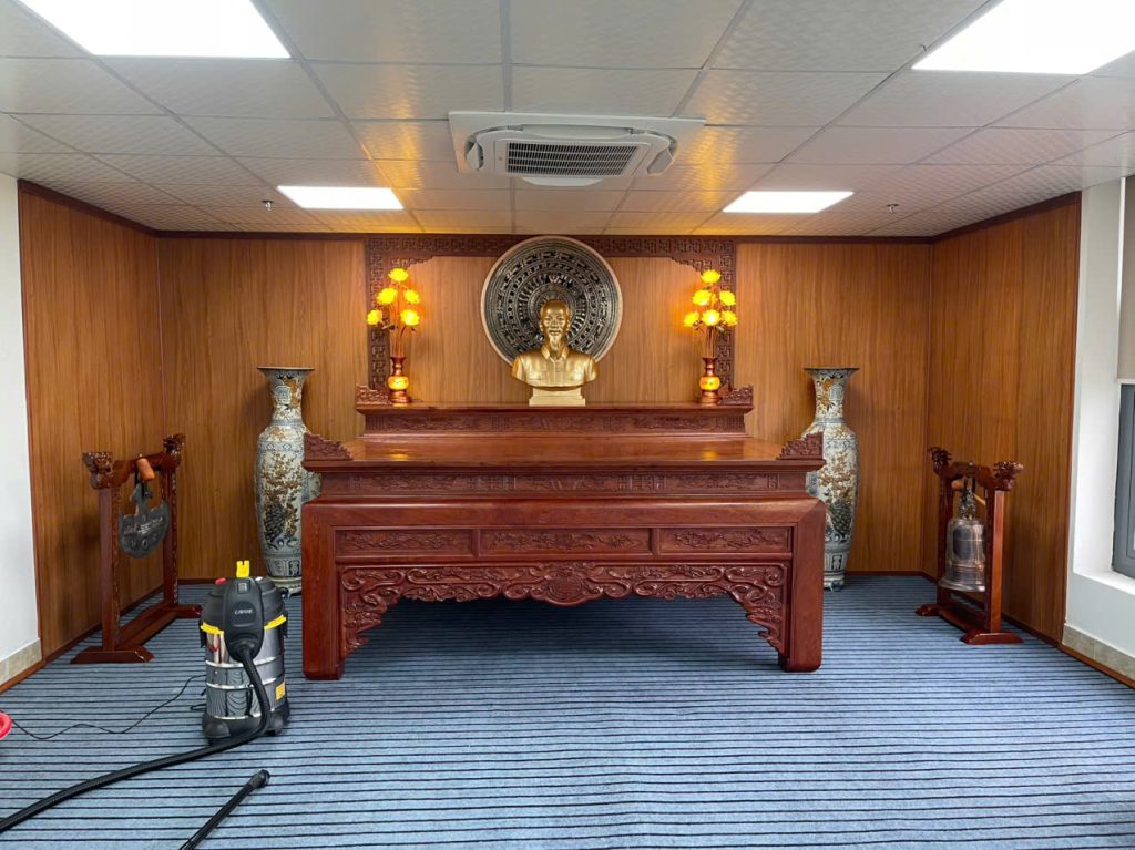 Đồ đồng Dung Quang Hà lắp đặt tượng bác hồ & mặt trống tại Ninh Bình