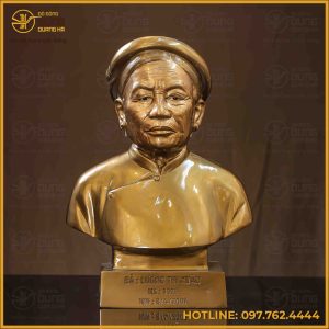 Tượng truyền thần cụ bà đồng đỏ làm màu cao 42cm hàng đặt riêng của khách