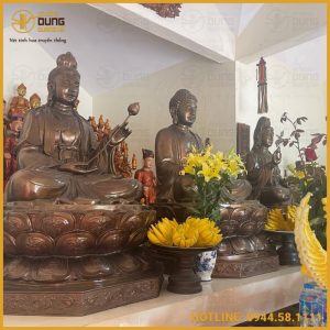 Dịch vụ đúc tượng Phật bằng đồng theo yêu cầu – Chế tác tôn tượng trang nghiêm tại Đồ đồng Dung Quang Hà
