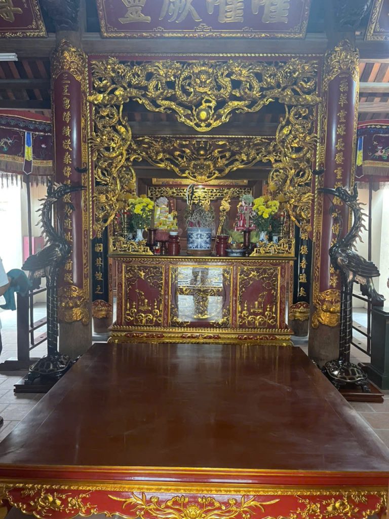 Hoàn thiện và bàn giao đôi hạc đồng đỏ cạo màu cao 1m97 tại Đình Bổ- Đại Mỗ - Hà Nội