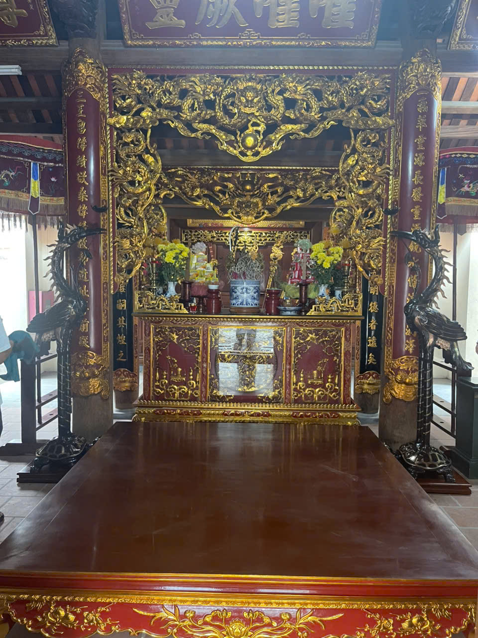 Hoàn thiện và bàn giao đôi hạc đồng đỏ cạo màu cao 1m97 tại Đình Bổ- Đại Mỗ - Hà Nội