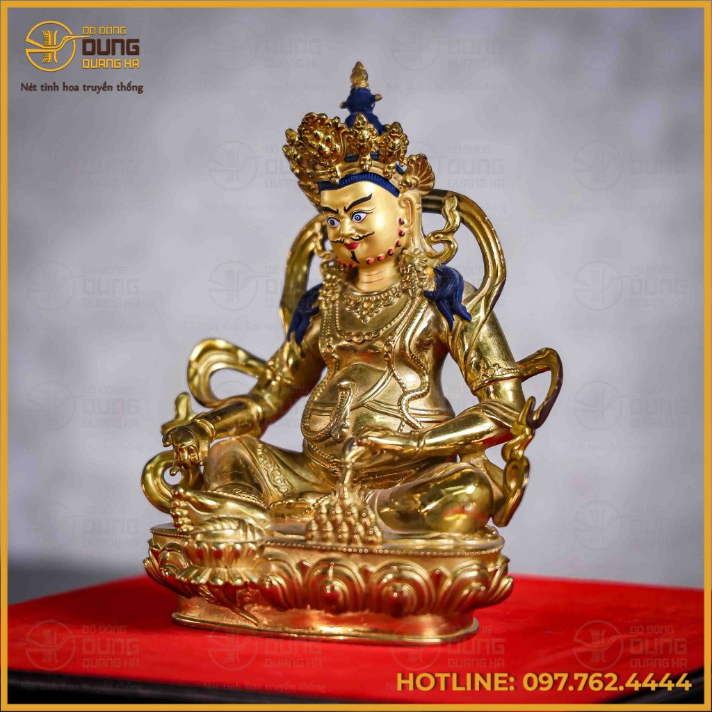 Tôn tượng Phật Hoàng Tài Bảo Thiên bằng đồng Đài Loan kích thước 17cm x 12cm