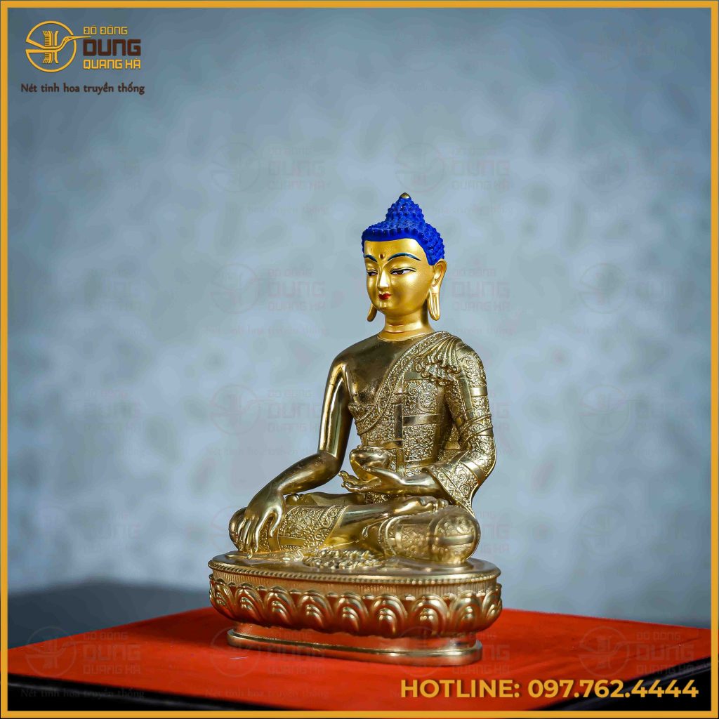 Tôn tượng Thích Ca bằng đồng Đài Loan cao 17cm, nặng 0,8kg