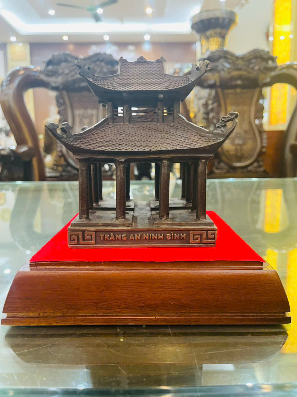 Hoàn thiện và bàn giao mô hình Tràng An - Ninh Bình đồng đỏ làm màu giả cổ