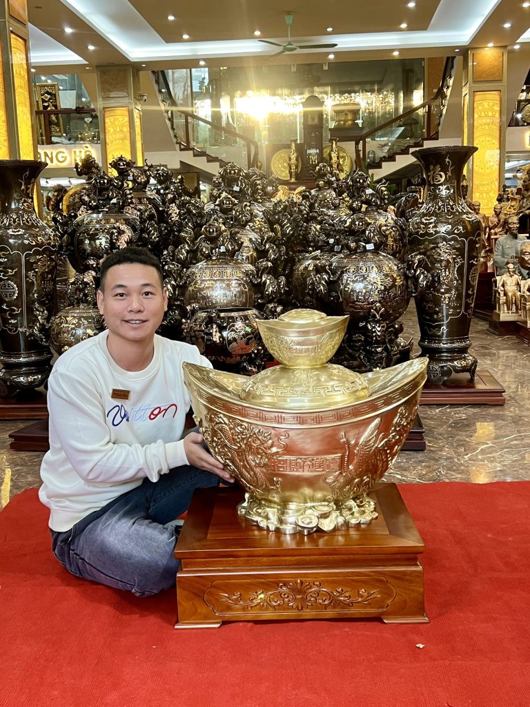 Thỏi Vàng Đồng Chế Tác Theo Yêu Cầu Biểu Tượng Tài Lộc