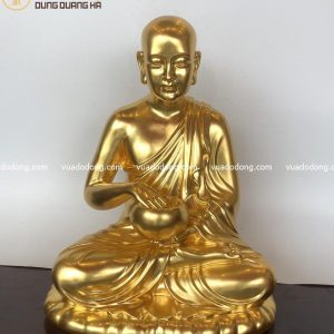 Tượng Phật Sivali bằng đồng thếp vàng