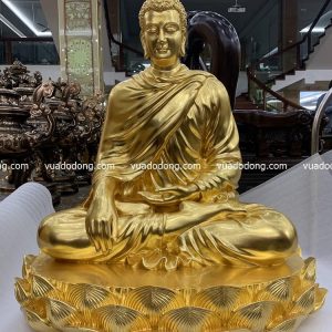Tượng Phật Thích Ca ngồi thiền thếp vàng 9999